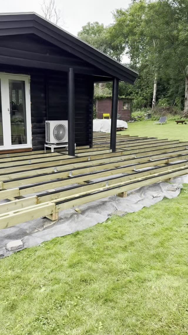 Termofyr terrasse i sommerhus, 100 + 100 m²